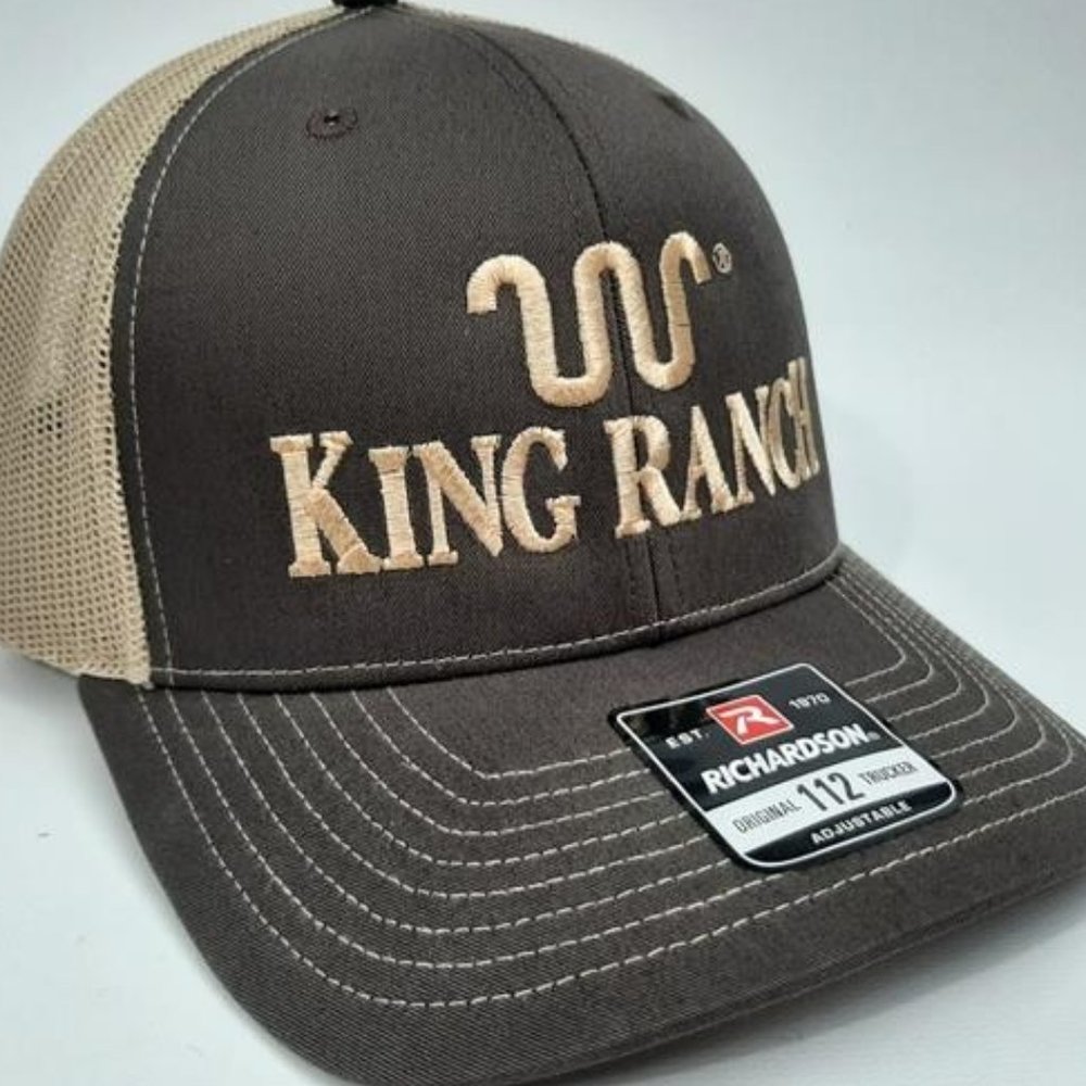 King Ranch Richardson 112 Trucker Mesh Snapback Hat Cap Brown Texas Saddle Shop